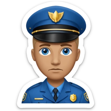 Blue eyed correctional sergeant baker sticker