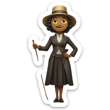 maestra con varita magica sticker