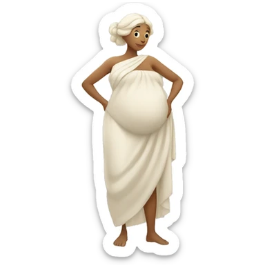 white ancient greek woman pregnant sticker