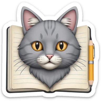 a pencil drawing in a notebook  sticker