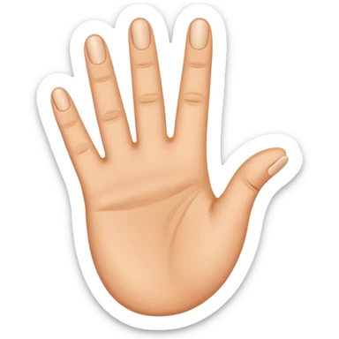 the 2 middle fingers inside an oval shaped hold sticker