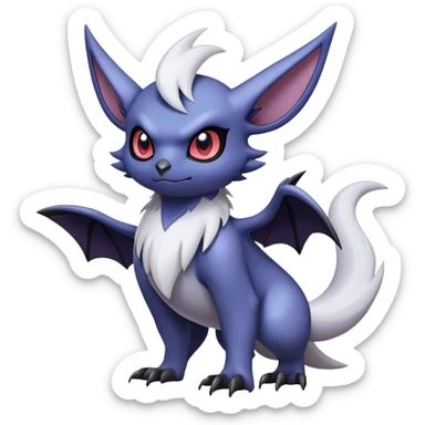 Edgy Cool Kawaii Noibat-Absol-Pokemon Full Body sticker