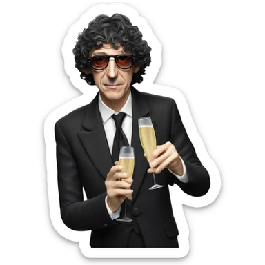 charly garcia tomando champagne sticker