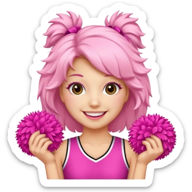 create an emoji of a cheerleader head to foot sticker