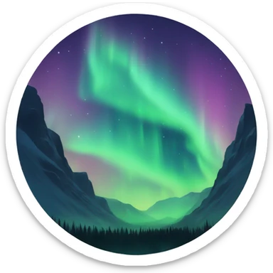 Northern lights  sticker