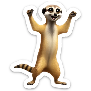 Meerkat dancing  sticker