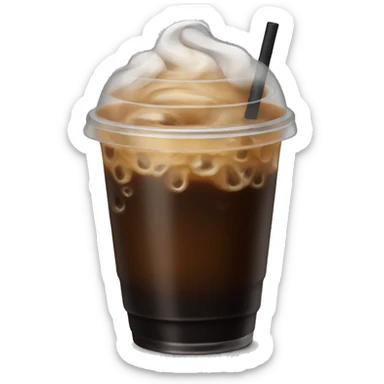 Black iced coffee sticker