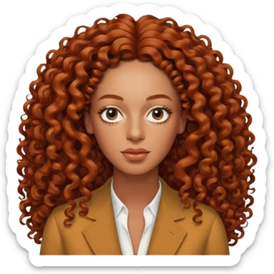 Solange Knowles with long Auburn hair sticker