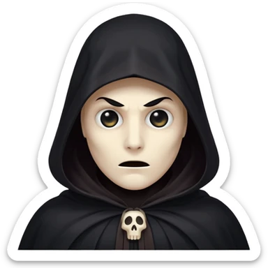 Shadowy Phantom with Cloak horror look sticker
