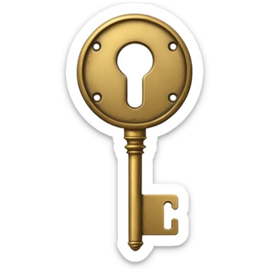 key in keyhole sticker