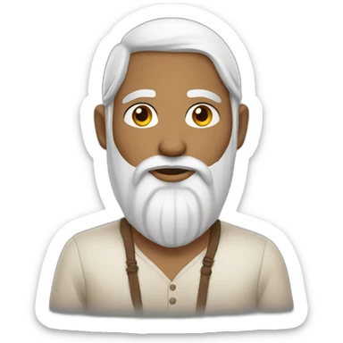 Young white tone indian man with beard sticker