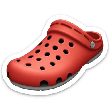 Red crocs sticker