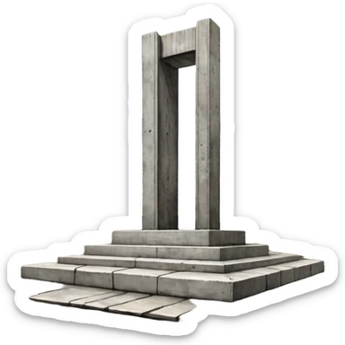 Anselm Kiefer concrete monument sticker