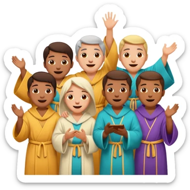 a choir singing together sticker