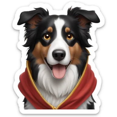 hero cape border collie sticker