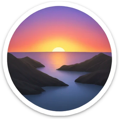 sunset sticker