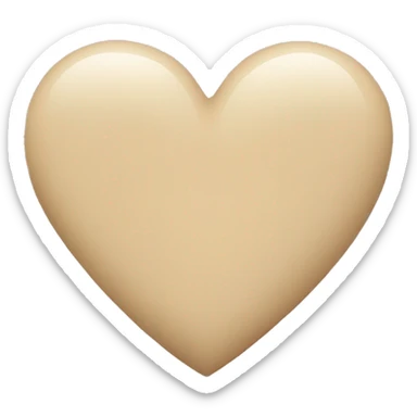 Beige heart  sticker