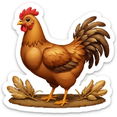 chicken eat sticker