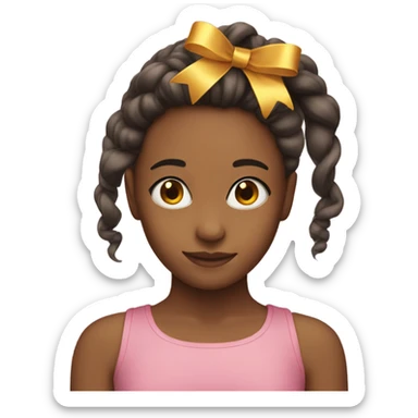 girl with ribbon clip sticker