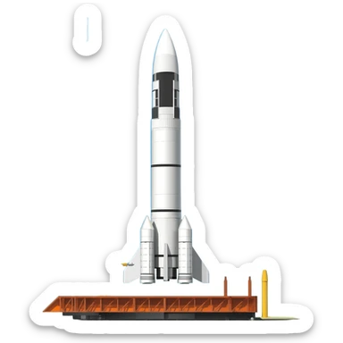 Rocket Ship launch Pad sticker