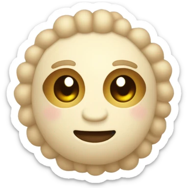 Muñeco hipopótamo de peluche color beige sticker