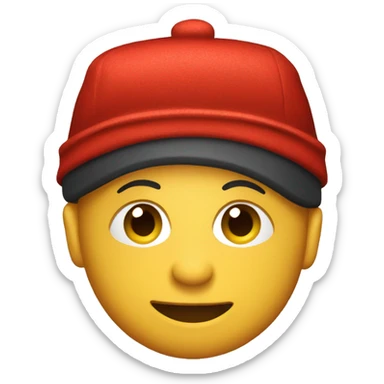 Emoji face with red Moroccan cap sticker