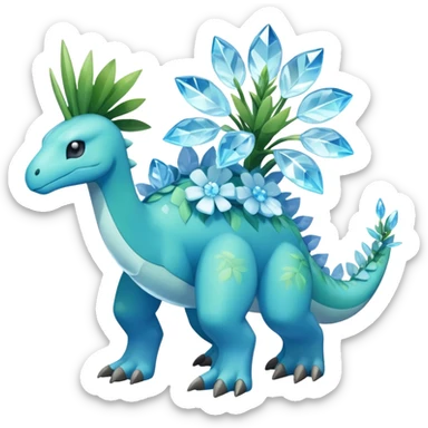 Meganium-Amaura-fakemon (full body) sticker