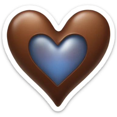  corazón marron sticker