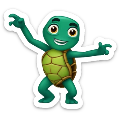 Tortuga bailando sticker