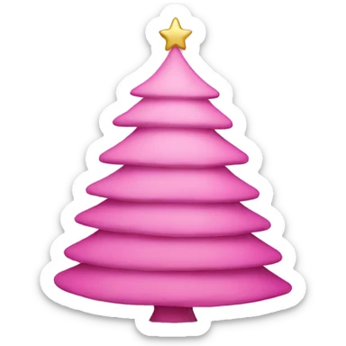 Christmas pink tree sticker
