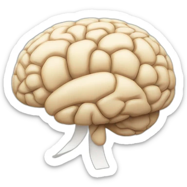 brain with a bandage stuck on it sticker
