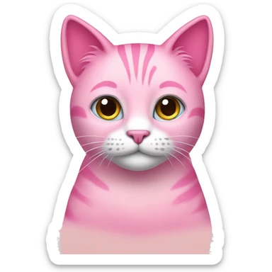 Pink cat  sticker