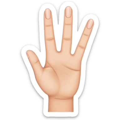 hand holding up three fingers sticker