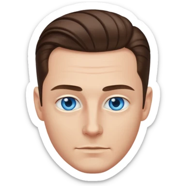 white dude with slick back hair sticker