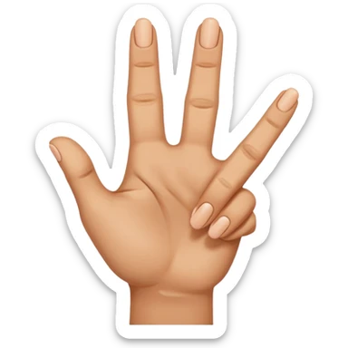 W V as hand signs. sticker