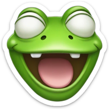 pepefrog laugh, anime style sticker