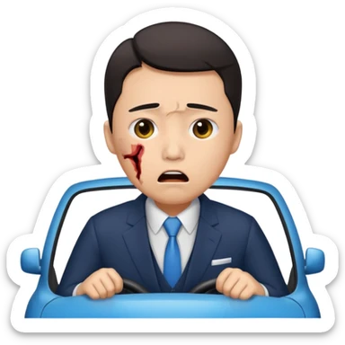 Chinese driver in accident sticker