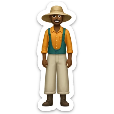 Tejon vestido como pescador sticker