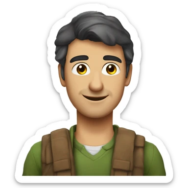 Çilli kumral kısa saçlı kız yanına da sarışın erkek sarılıyorlar  sticker