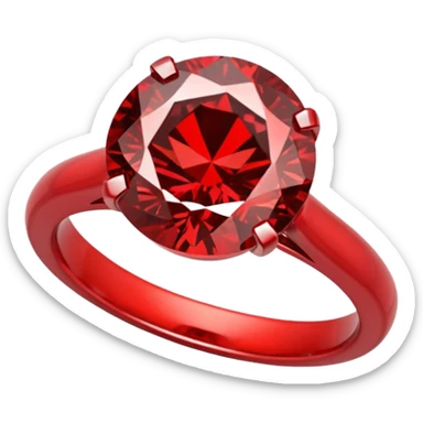 red ring marry red diamond sticker