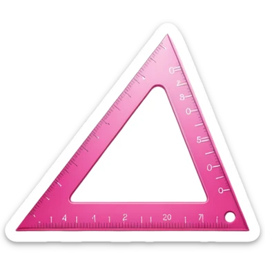 pink right triangle ruler sticker