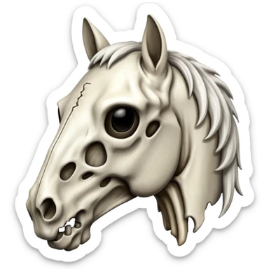 Skeleton horse head sticker