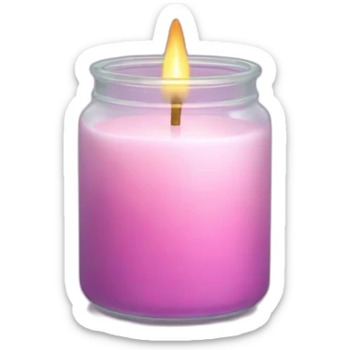 Aesthetic candle in jar sticker