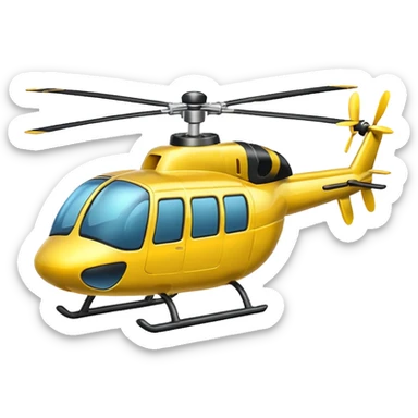 emoji helicopter sticker