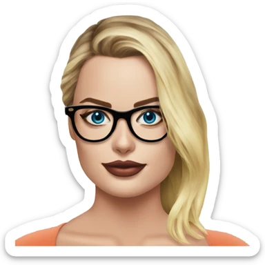 :Margot Robbie: glasses  sticker