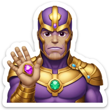 luva do poder manopla thanos vingadores sticker