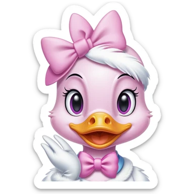 Daisy Duck from Disney winking sticker
