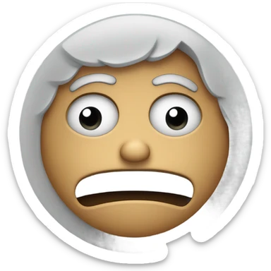 Outrageously disgusted circle face emoji sticker