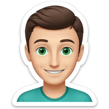 George Russell F1 green eyes with turqoise outfit sticker