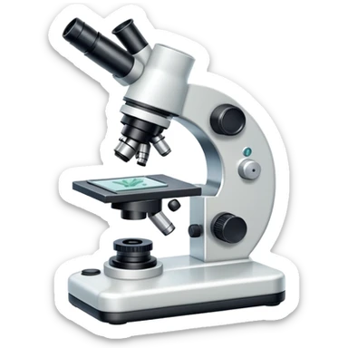 Scientific microscope with specimen slide sticker